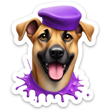 malinois artist purple sticker