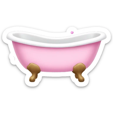 Bath tub with pink bubbles sticker
