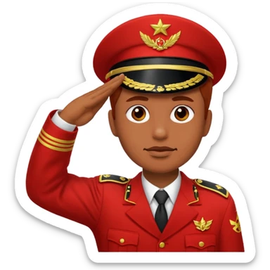 Red salute comrade! sticker