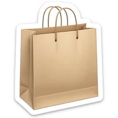Light beige shopping bags sticker