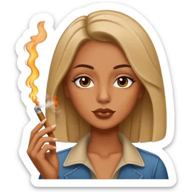 Kristina smoking a blunt sticker
