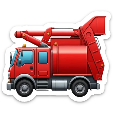 garbage truck red sticker