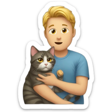 cat ignoring owner sticker