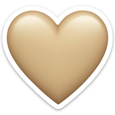 Beige heart  sticker