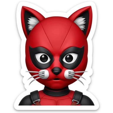 Deadpool kitty  sticker