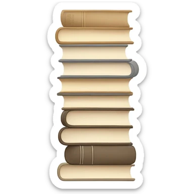 stack of neutral books sticker