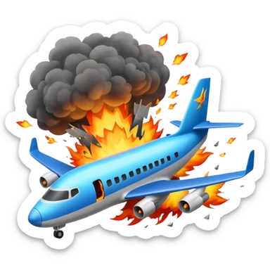 Realistic plane crash (big explosion) sticker
