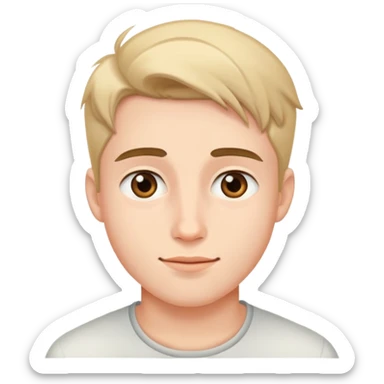 Young man with loving expression sticker