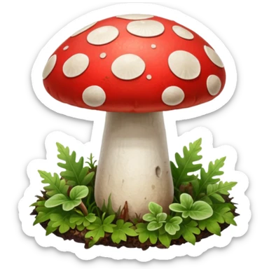button top mushroom sticker