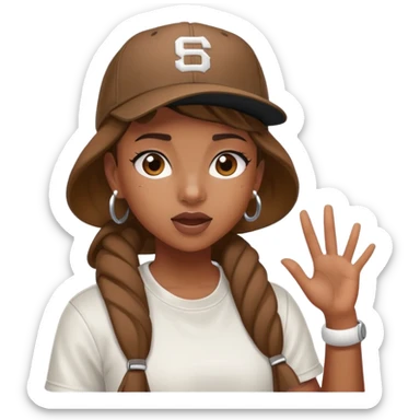 girl rapping  sticker