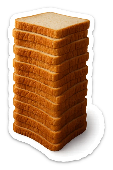 TORRETTA DI FETTINE DI PANE,  iperrealistico 4k sticker