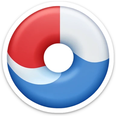 Make me an emoji to my school Holy cross davao college  representing this three colors ❤️💙🤍 make it like an arrow or a double line sticker