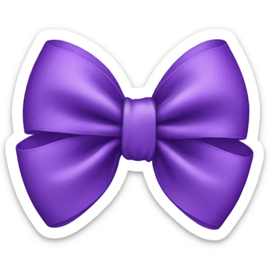 purple bow sticker