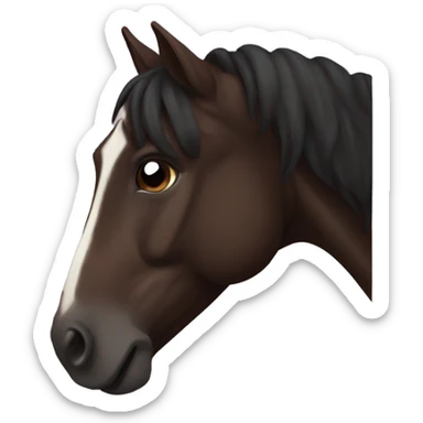Dark brown horse sticker