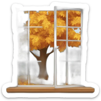 Autumn is outside the window sticker