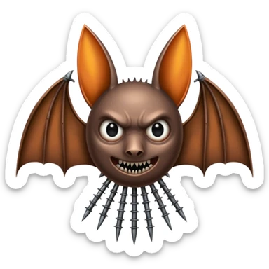 bat with nails from stranger things sticker