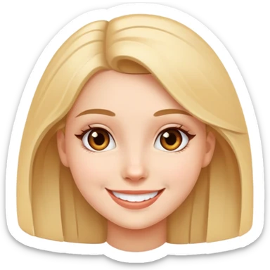 Beautiful girl with smiling eyes sticker