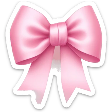 light pink ribbon bow sticker
