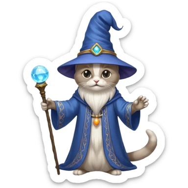 A sorcerer cat sticker