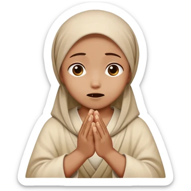 Begging emoji smiley face but with hand held out like asking for money sticker