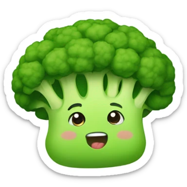 A cute bol of broccoli macaro sticker