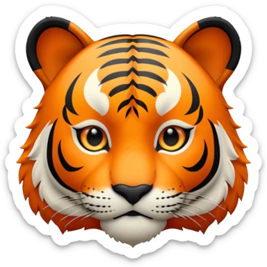 tiger face sticker