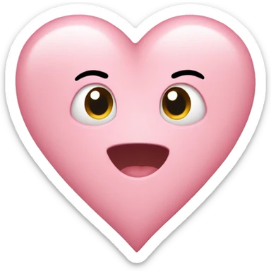 Light pink heart  sticker