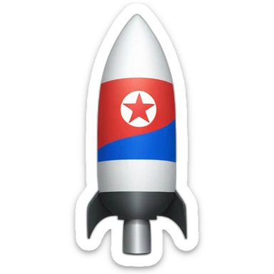 ICBM North Korean flag sticker