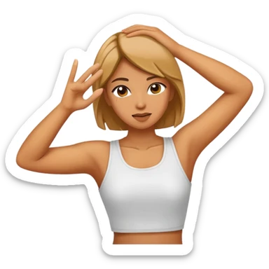 dabbing woman sticker