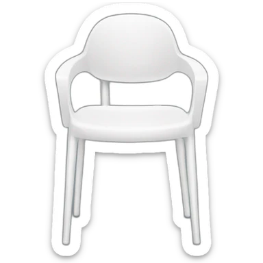 Plastic white chair sticker