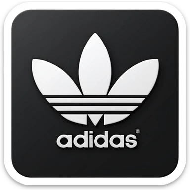 Adidas white stripes black emoji sticker