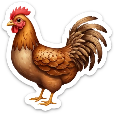 High resolution of A hen  sticker