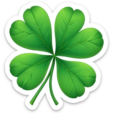 Make a Emoji of five leaf clover only not the lipstick only the 5 leaf clover sticker