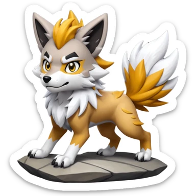 WereGarurumon-Lycanroc-fusion sticker
