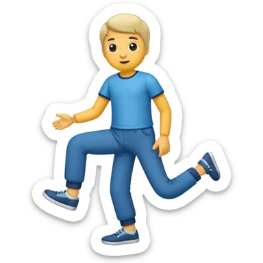 A little guy with no limbs but legs with pants sticker