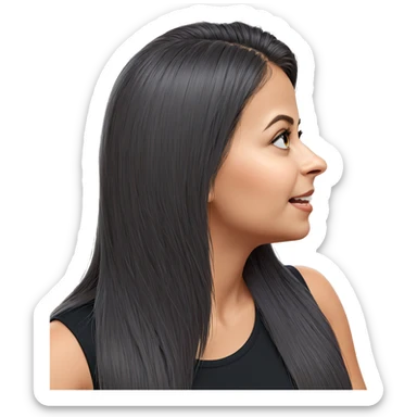 realistic portrait of girl sticker