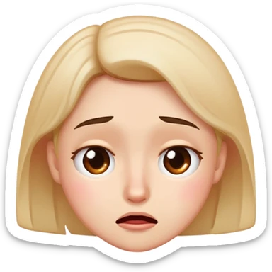 face showing embarrassment, blushing, awkward expression sticker