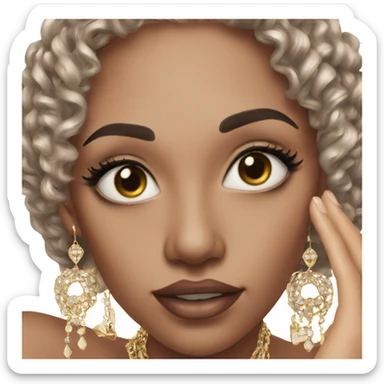 selfie with gorgeous jewelry sticker