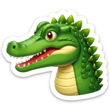 code writing crocodile sticker