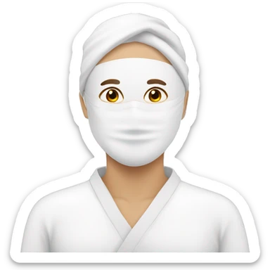 White Spa face mask  sticker