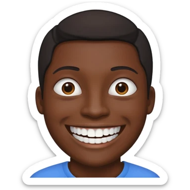 Black smileing sticker