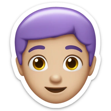 Tender violet heart sticker