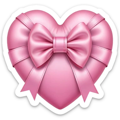 cute heart wrapped in pretty bows sticker