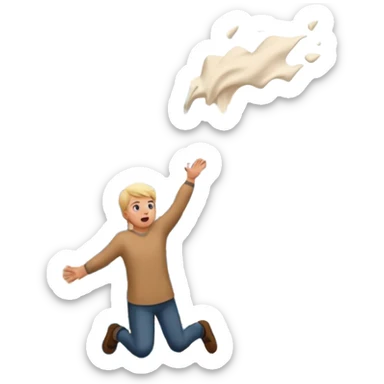 a person killing themself by jumping off of a building sticker