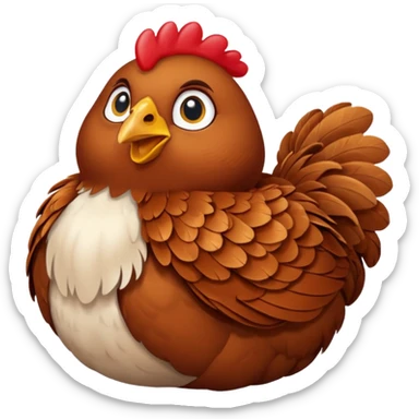 Cinnamon Queen hen sticker