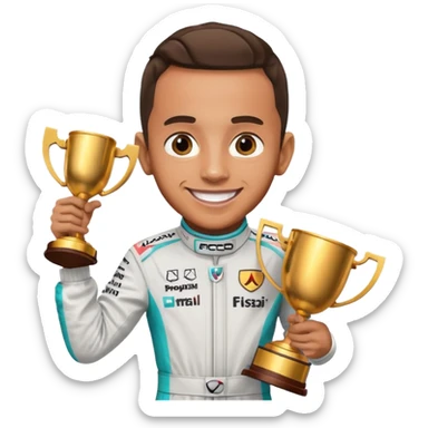make me a emoji of lewis hamilton of his 7th win iconic pic sticker