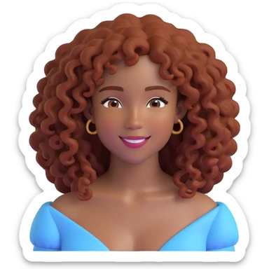 SZA as a 3D Disney/Pixar-style character, digital illustration, cartoon-style portrait, with curly hair, glowing skin, and a gentle smile, colorful background sticker