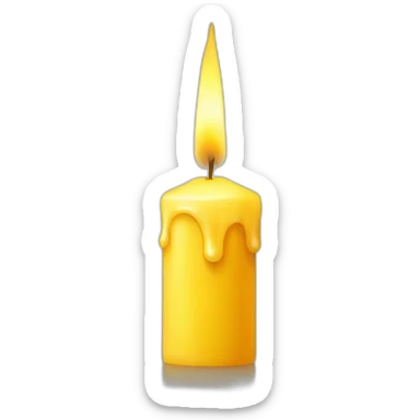 yellow candle sticker