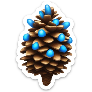 sacred pinecone with one blue eye sticker