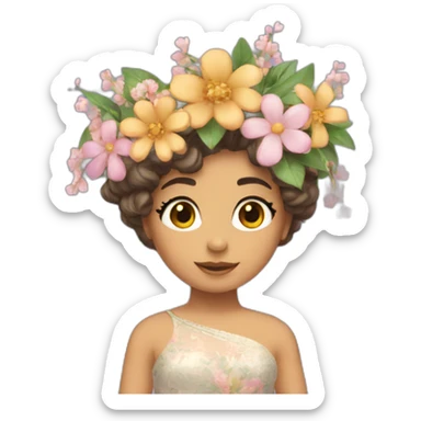 hada con vestido de flores sticker